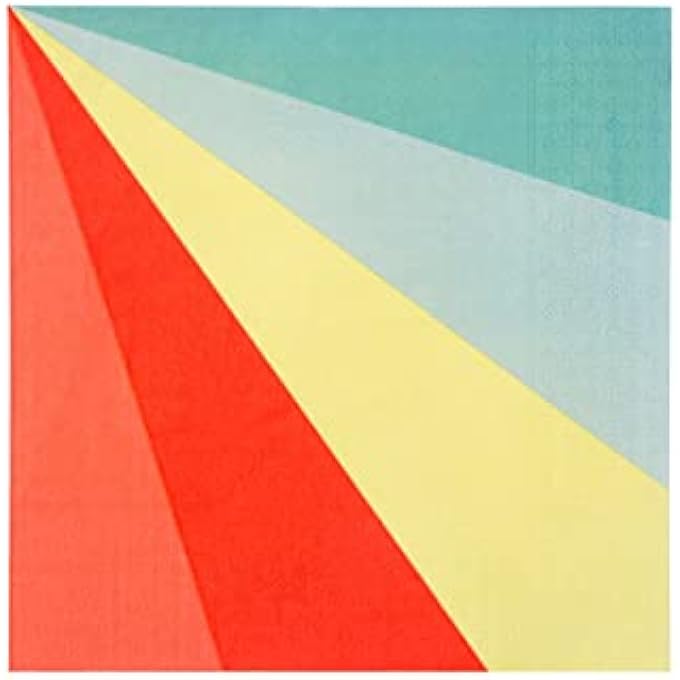 COLOUR WHEEL LARGE NAPKINS PACK OF 20BRIGHT MULTI-COLOR PARTY PAPER NAPKINS FOR BIRTHDAY, SUMMER, PICNIC, KIDS, ADULT, CELEBRATION, FESTIVE TABLE DCOR - Image 1